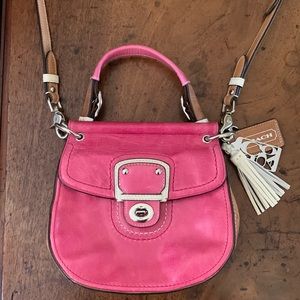 Small Leather Pink Coach Crossbody